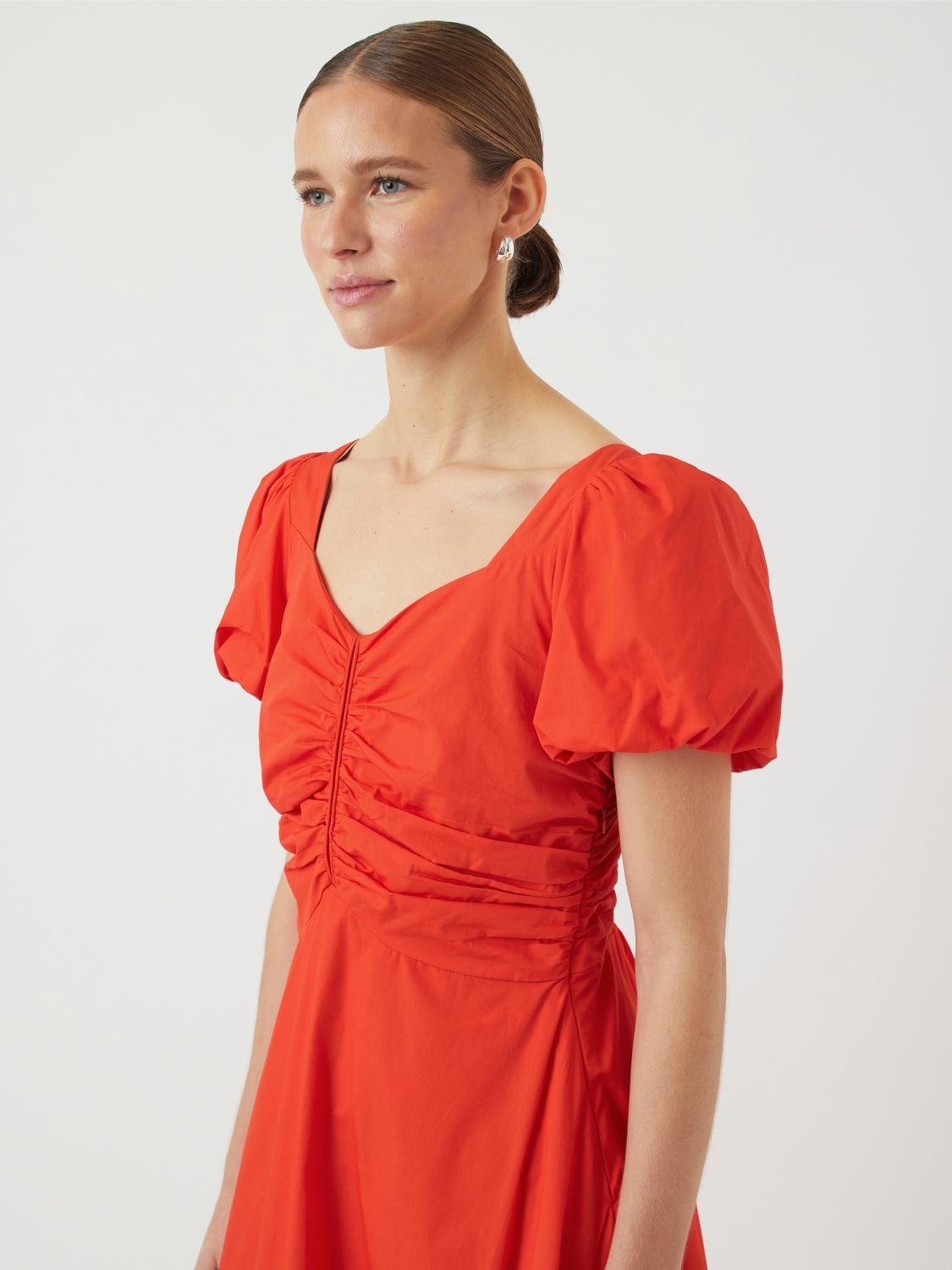 YASRIVANNA Short Dress - Cherry Tomato - VERO MODA & VILA Bergvik